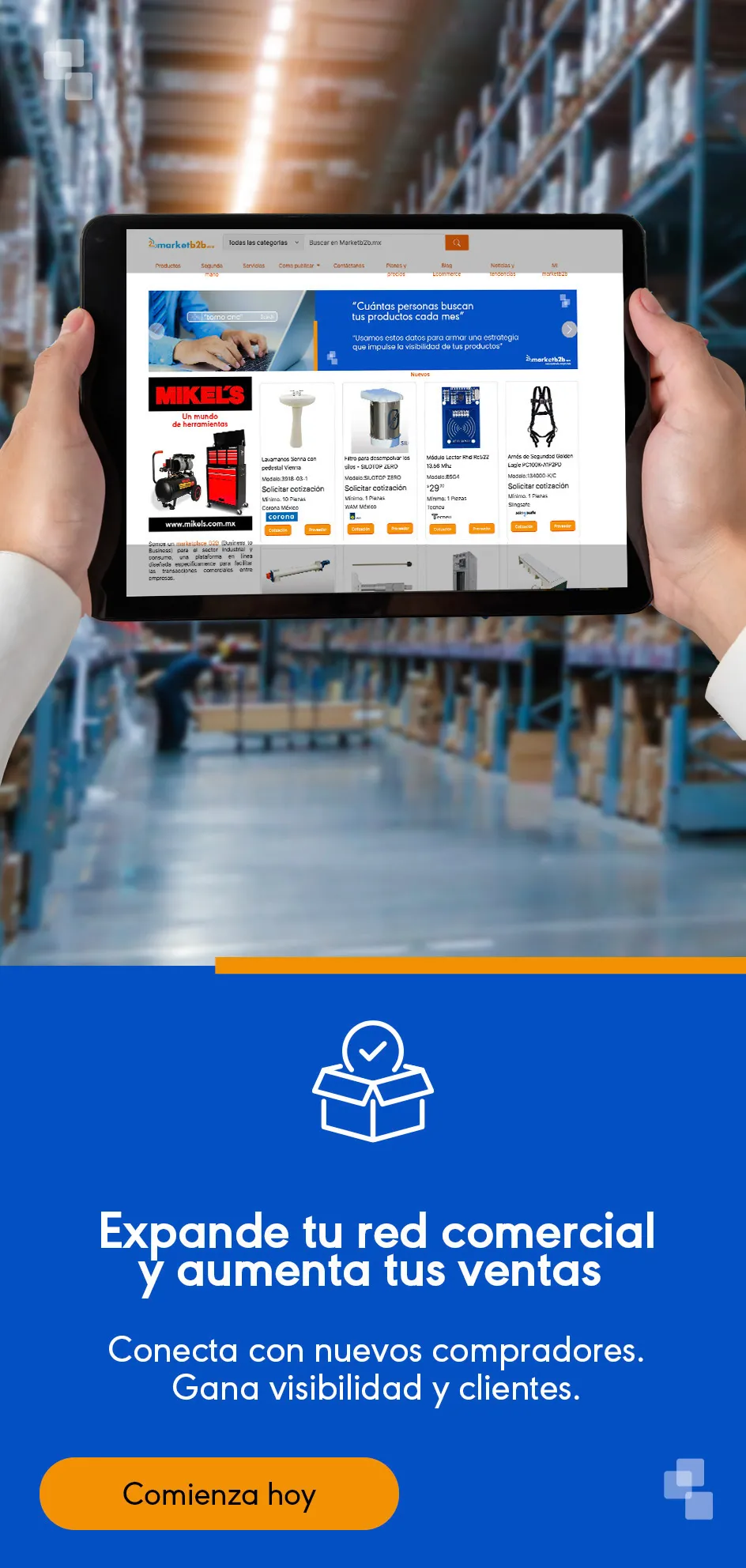 banner de promoción de los servicios de marketb2b.mx