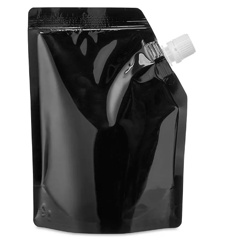 Bolsas de Barrera con Fondo Plano y Boquilla esto producto puede ser fabricado con una maquina de alta frecuencia 4KW