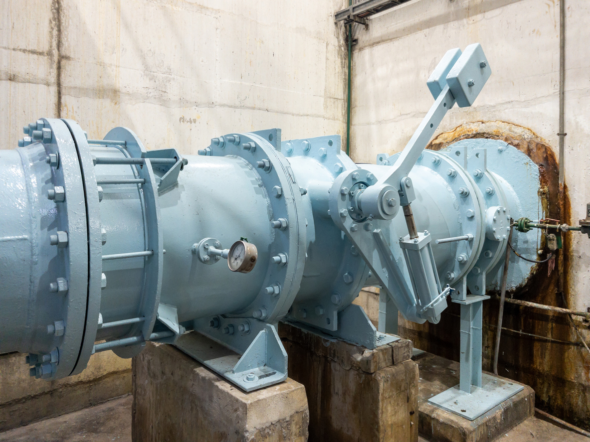 Primer plano de la bomba de agua de alta presión