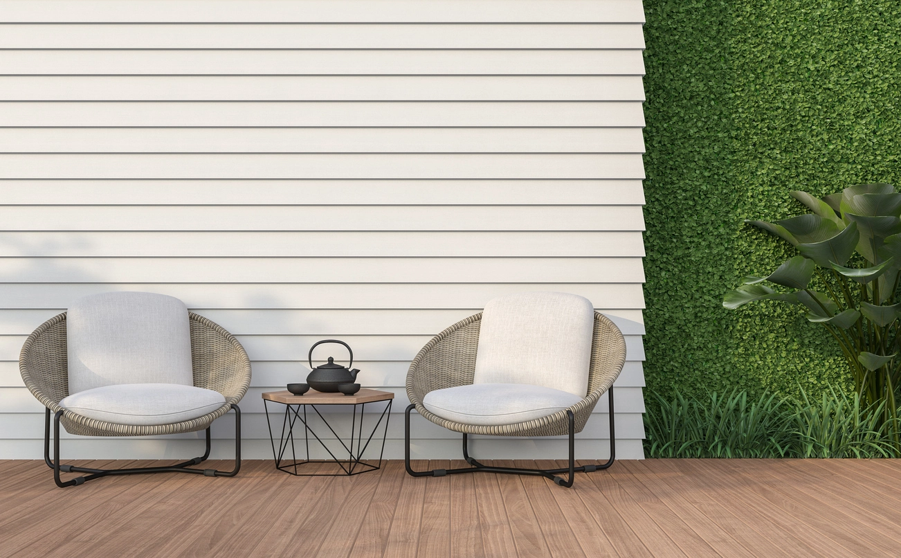 sillas de exterior blanco