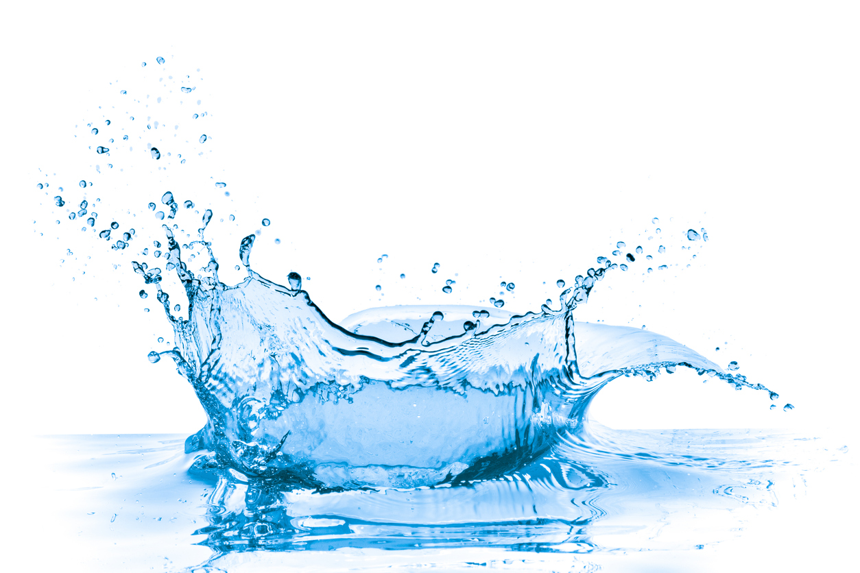 Salpicadura de agua azul 