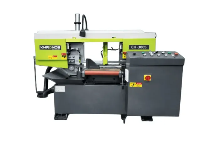 Sierra cinta industrial KMCH-300S semiautomática con giro hasta 60°