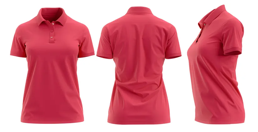 Polo Manga Corta para mujer color rosa, ideal para uniforme moderno