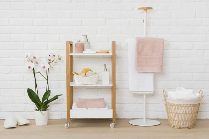 Carrito para baño con ruedas