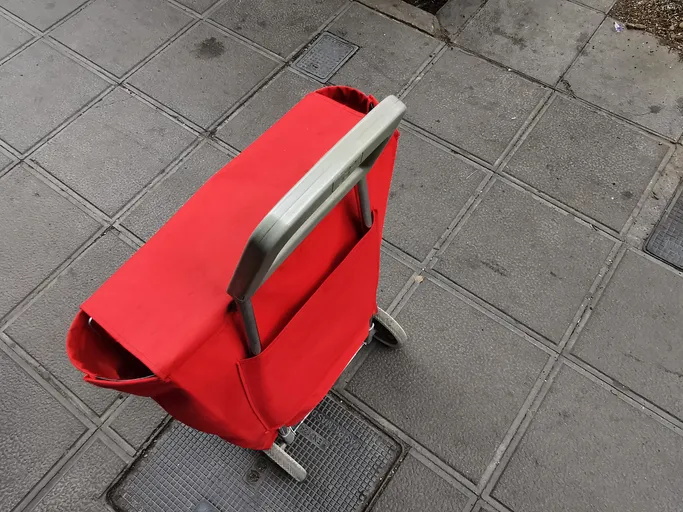 Carrito de compras rojo 