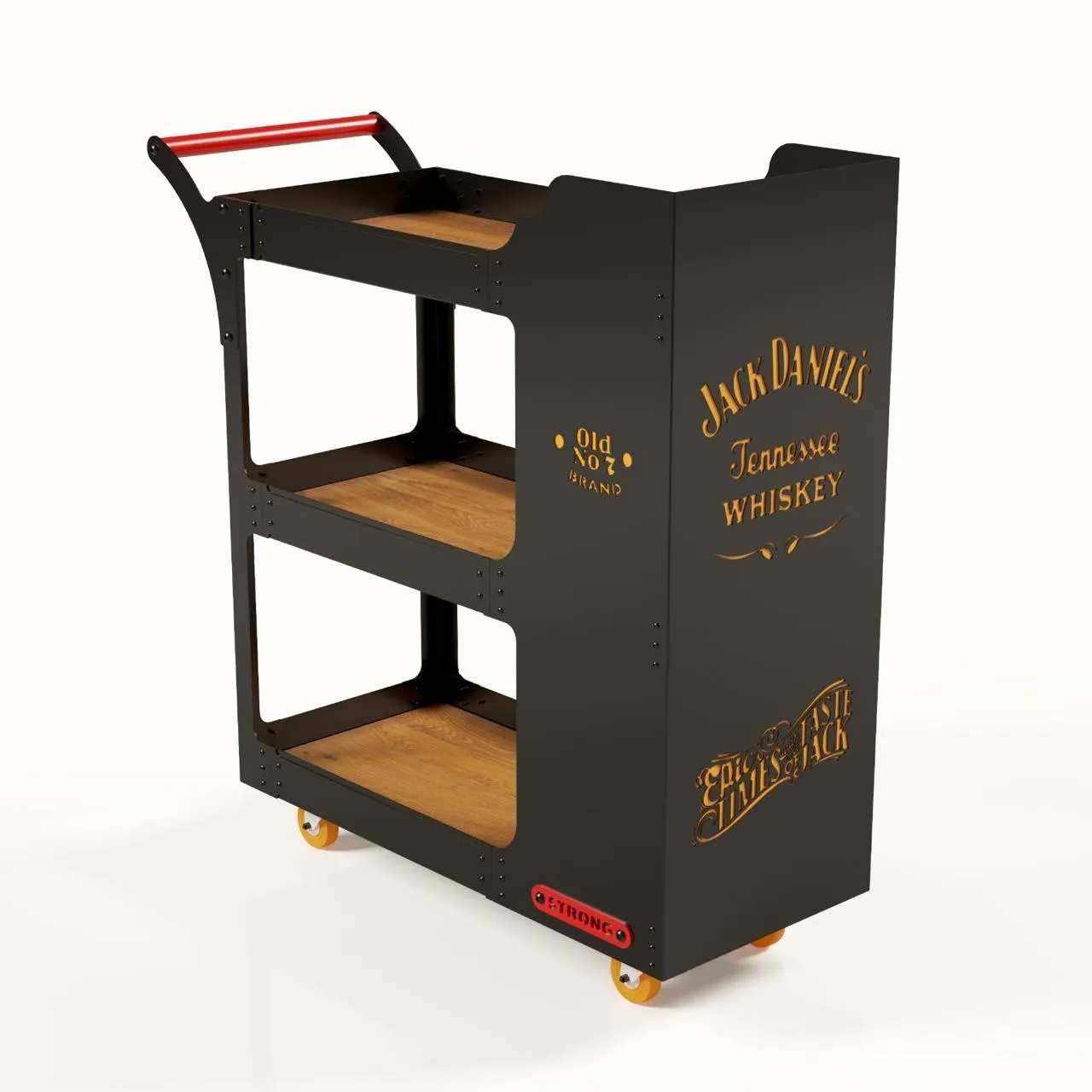 Carrito para bebidas para transportar, exhibir y servir con estilo profesional