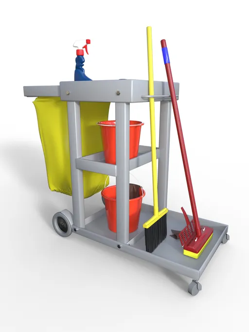 Carro de limpieza profesional para mantenimiento eficiente y organizado