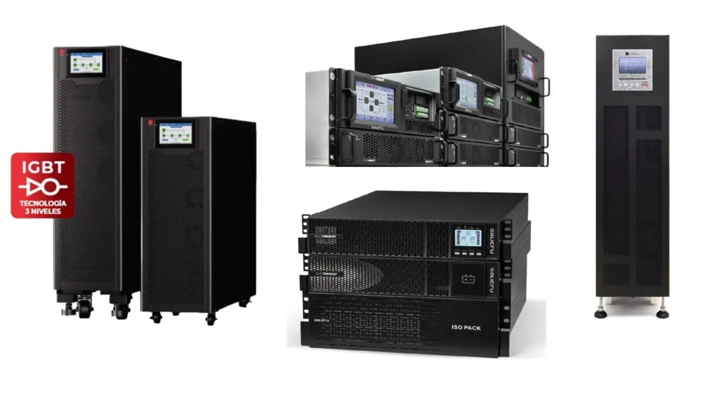 Equipos 10kVA de rack, torre de diferentes marcas