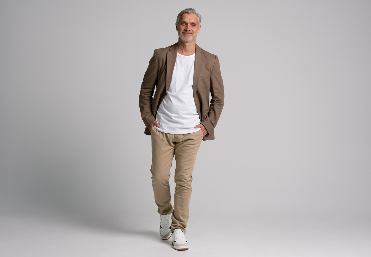 Pantalon De Vestir Beige Hombre