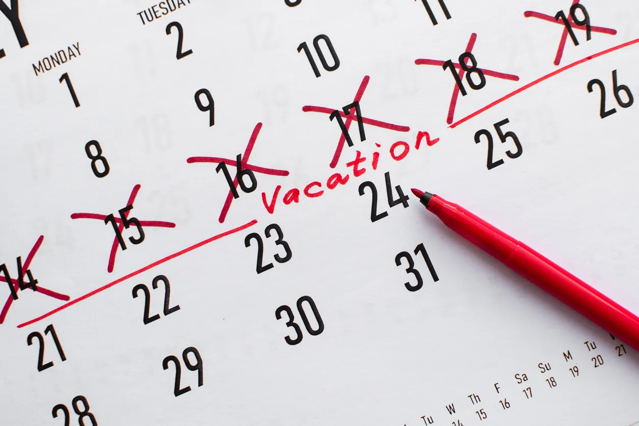 Concepto de planificación de vacaciones