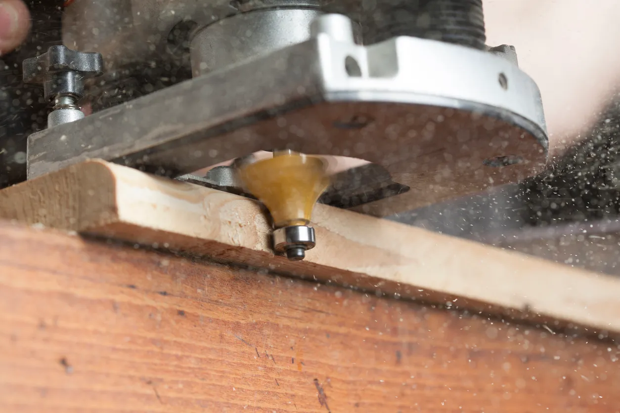 Spinning de router para madera. carpintería. cierre para arriba