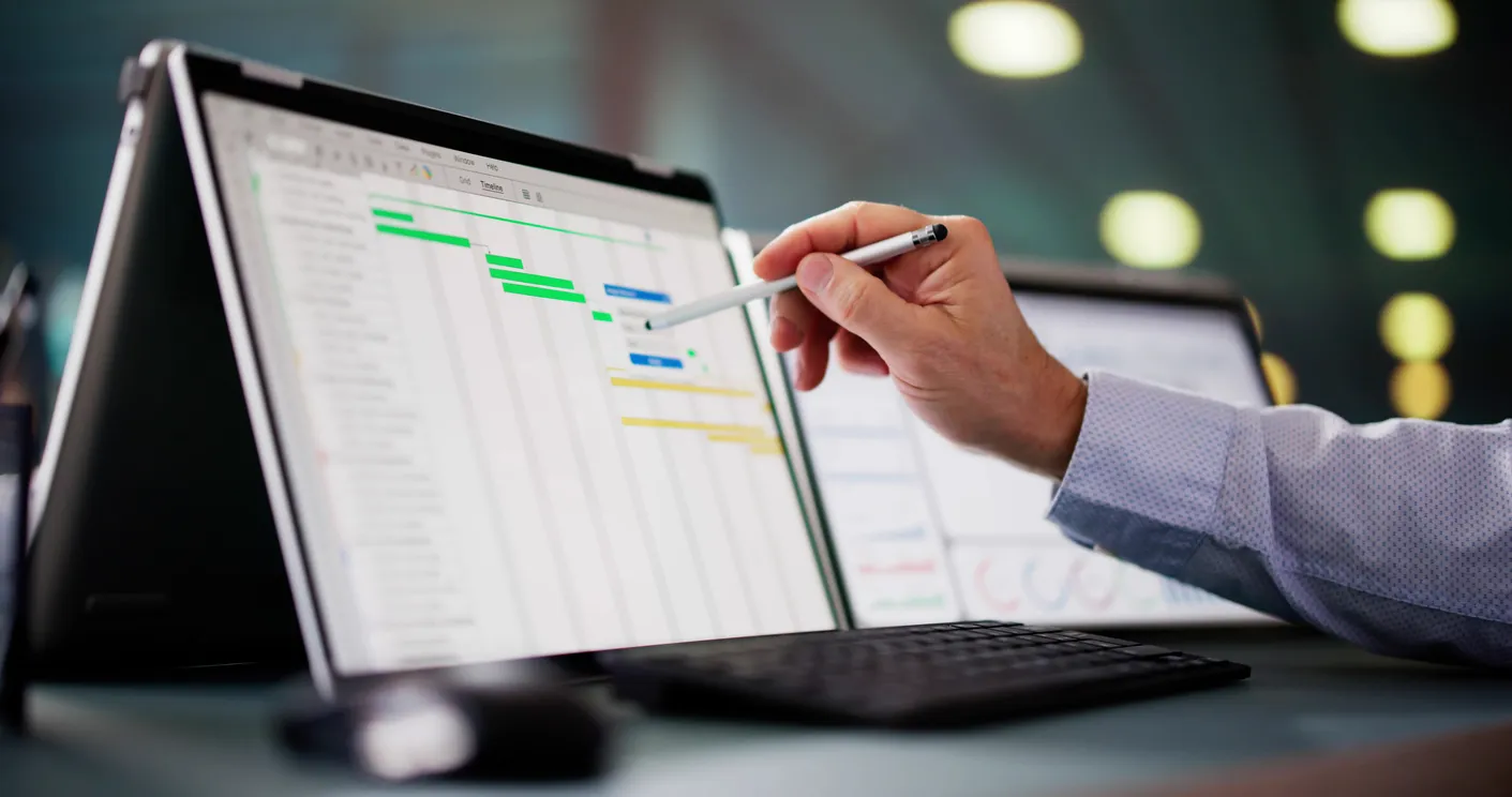 Software de gestión de proyectos y cronograma del plan de negocios 