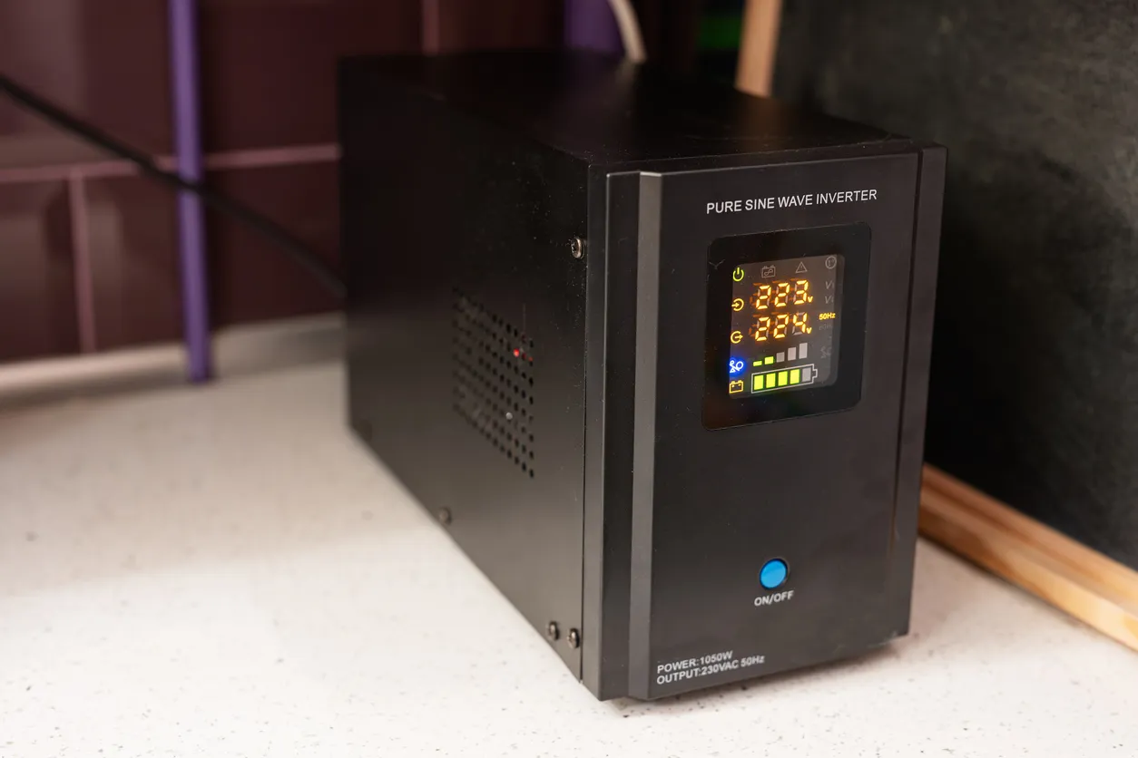 Inversor de onda sinusoidal pura. UPS de respaldo 1000 W con estabilizador para el hogar