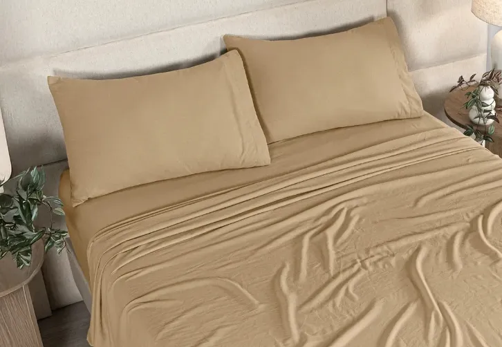 Sábanas Vianney en cama moderna