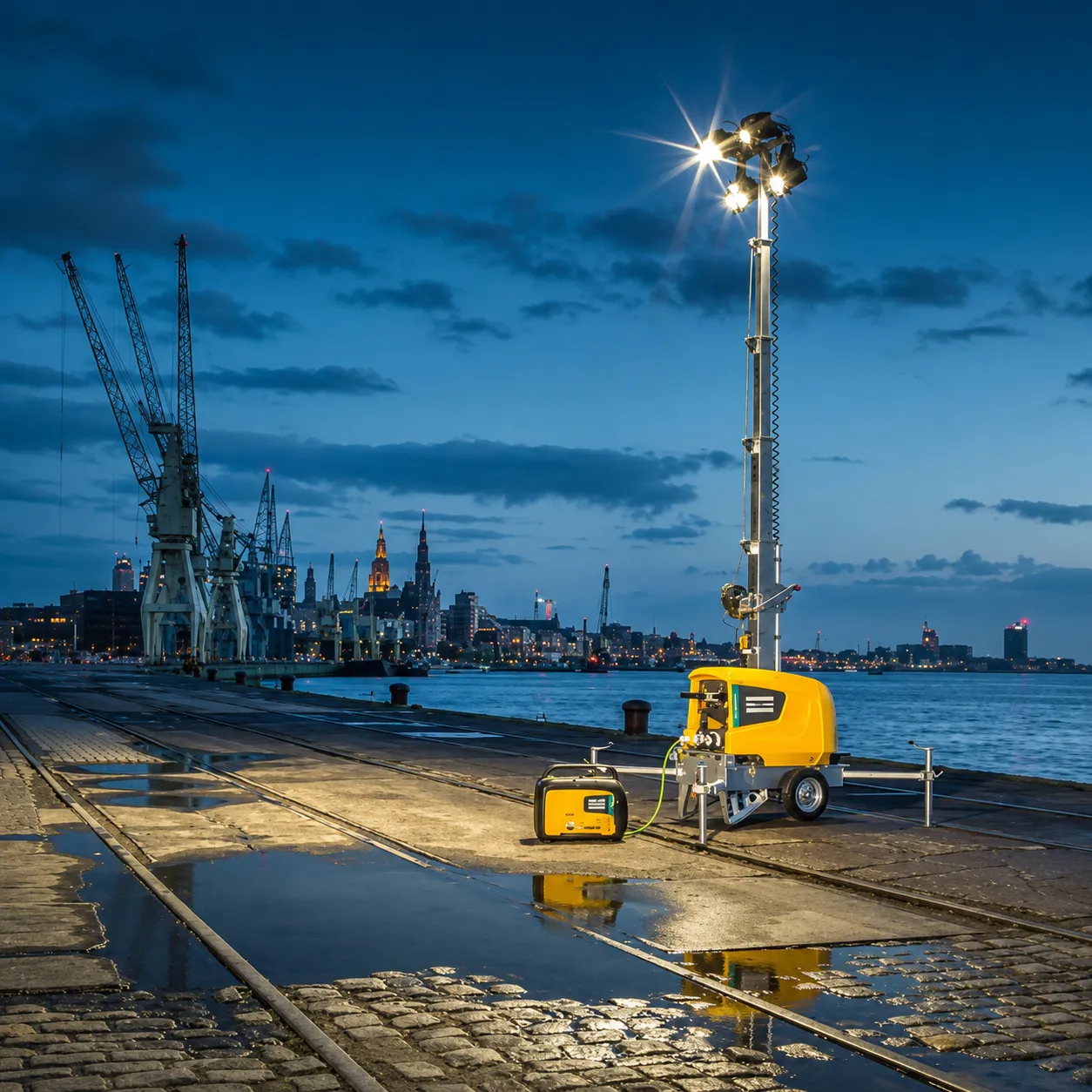 Equipos de iluminación portátiles para la construcción copco