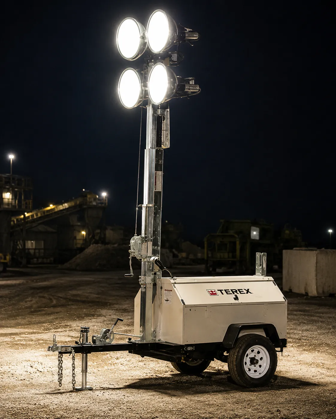 Torres de iluminación Ingersoll Rand vista forntal 