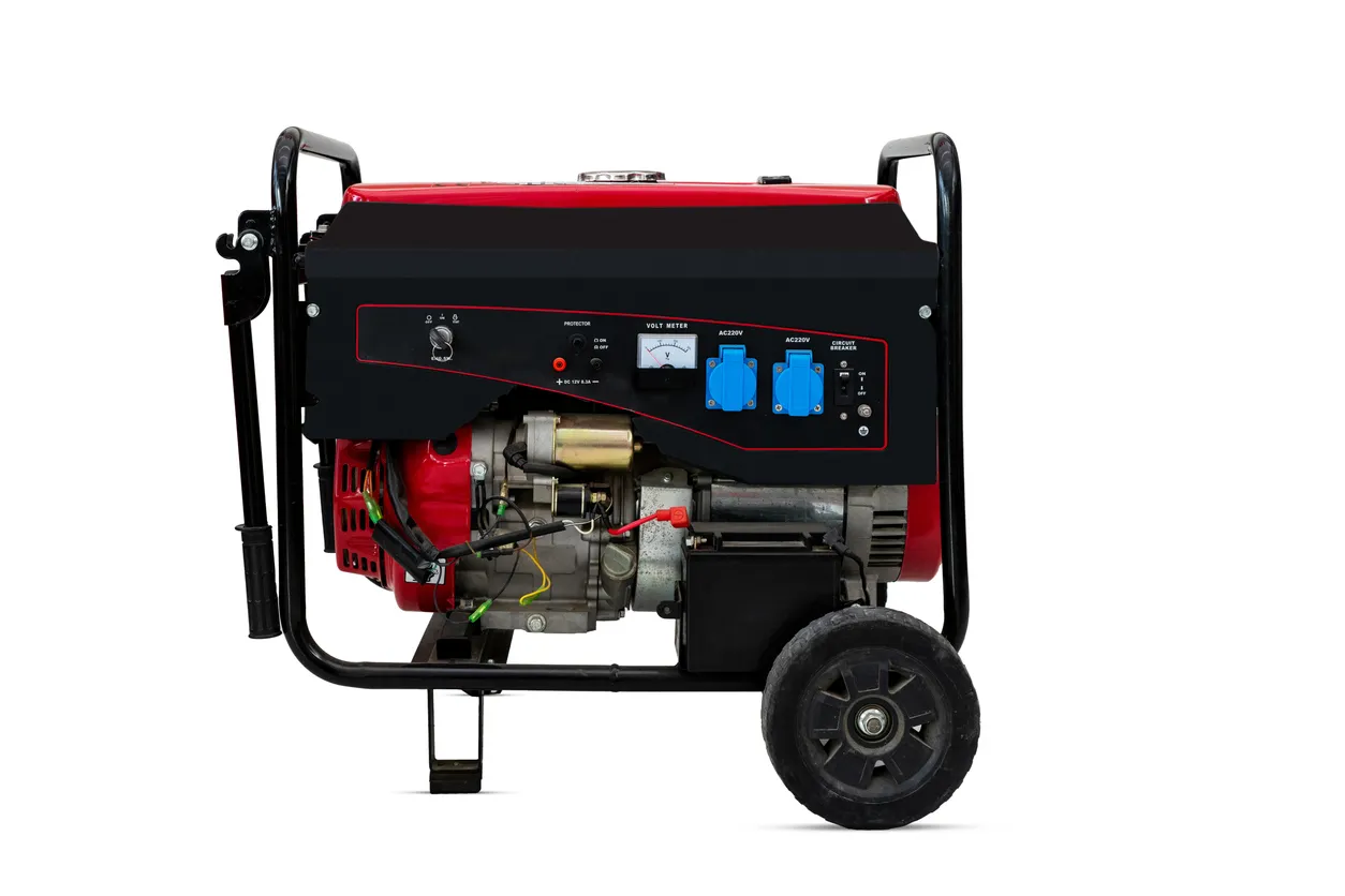 Generador eléctrico rojo portátil