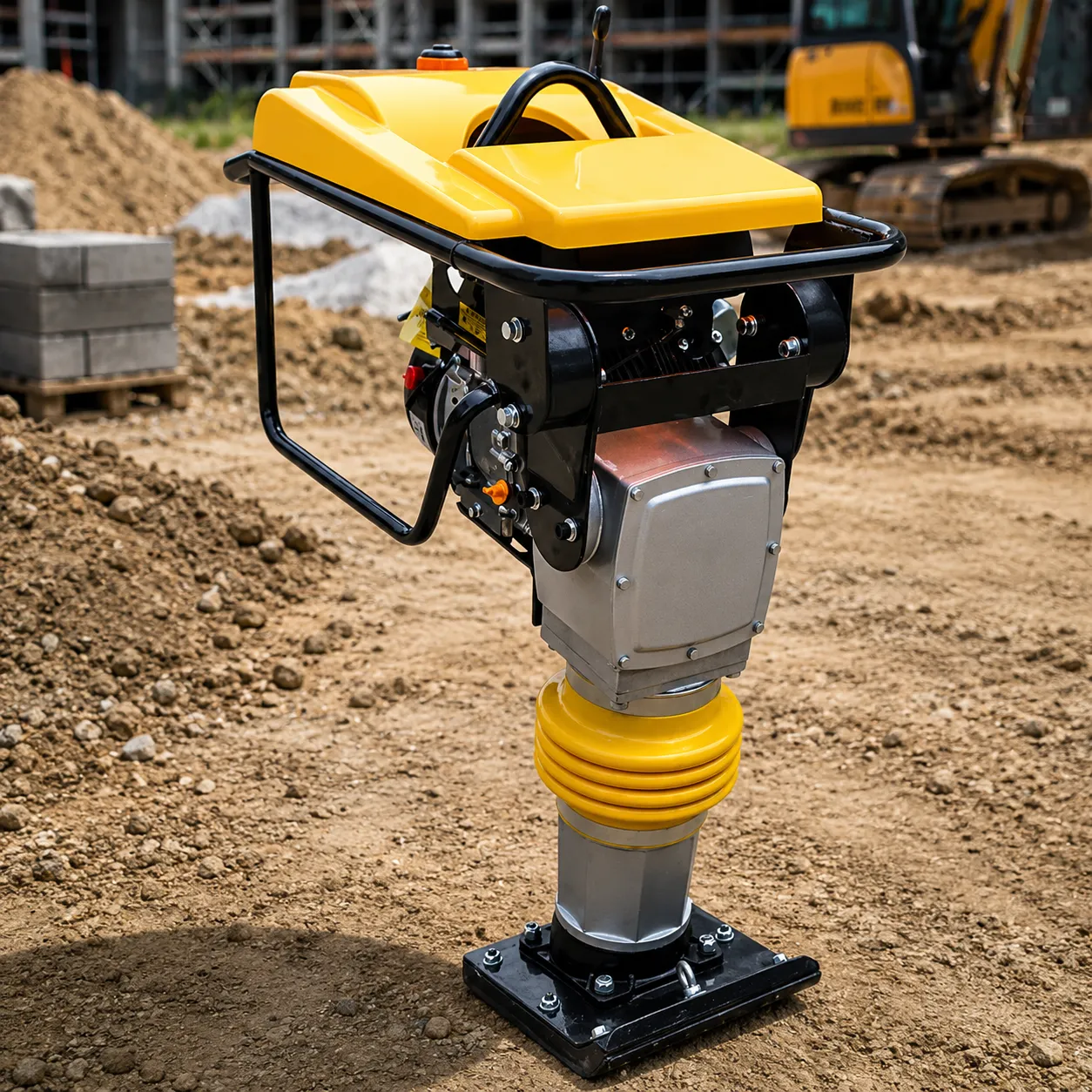 apisonadores Husqvarna para compactación en proyectos de construcción.