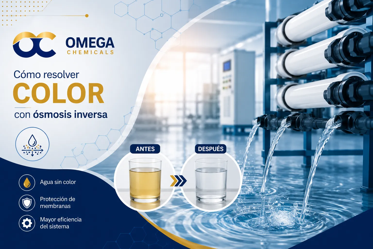 Análisis de color en agua con espectrofotómetro para optimizar su remoción mediante ósmosis inversa