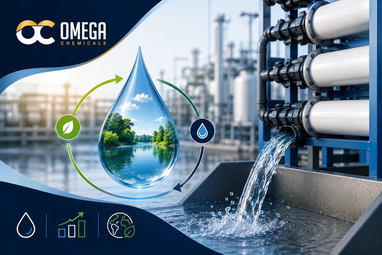 Sistema de ósmosis inversa para ahorro de agua industrial, optimizando la recuperación del recurso y mejorando la eficiencia 
