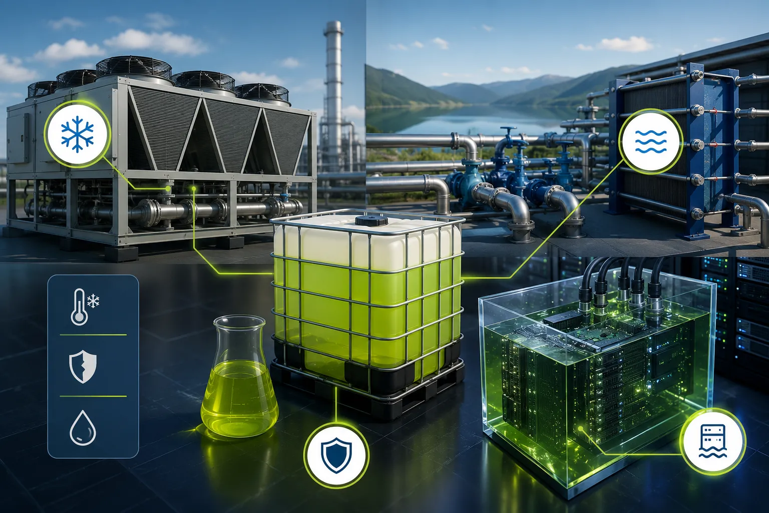 Glicol para sistemas de free cooling y transferencia de calor industrial.