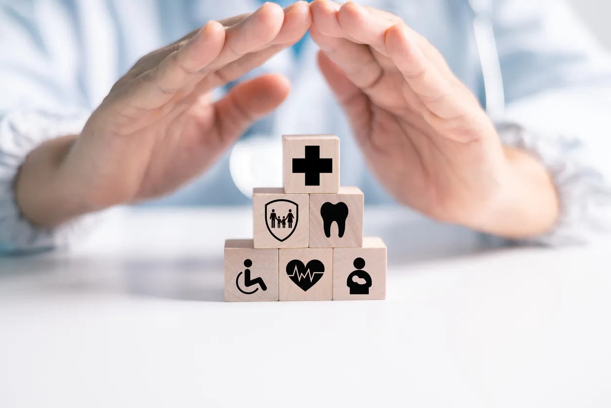 seguridad médica en íconos 