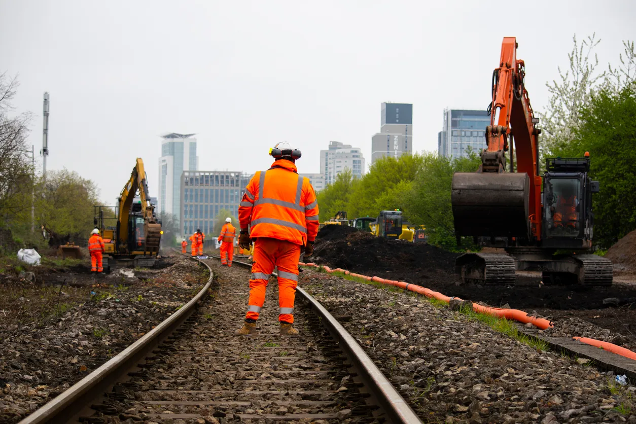 Trabajos de construcción de ferrocarriles en Inglaterra