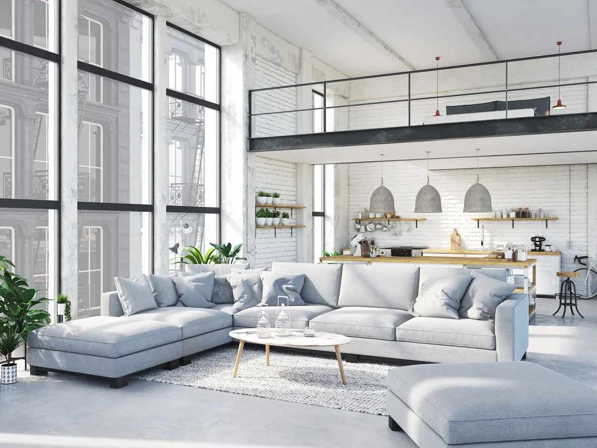 Loft moderno. Render 3D 