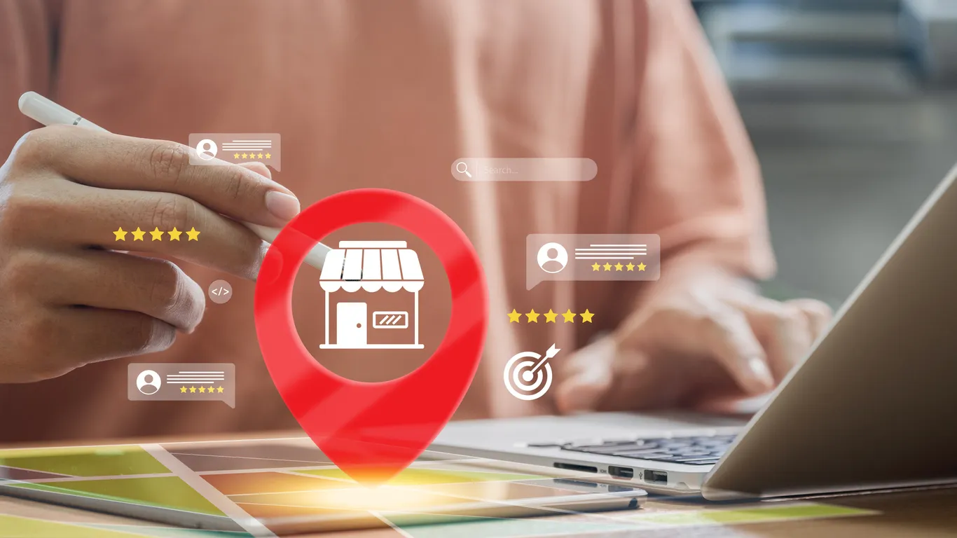 SEO local y marketing digital para el crecimiento del mercado moderno. 