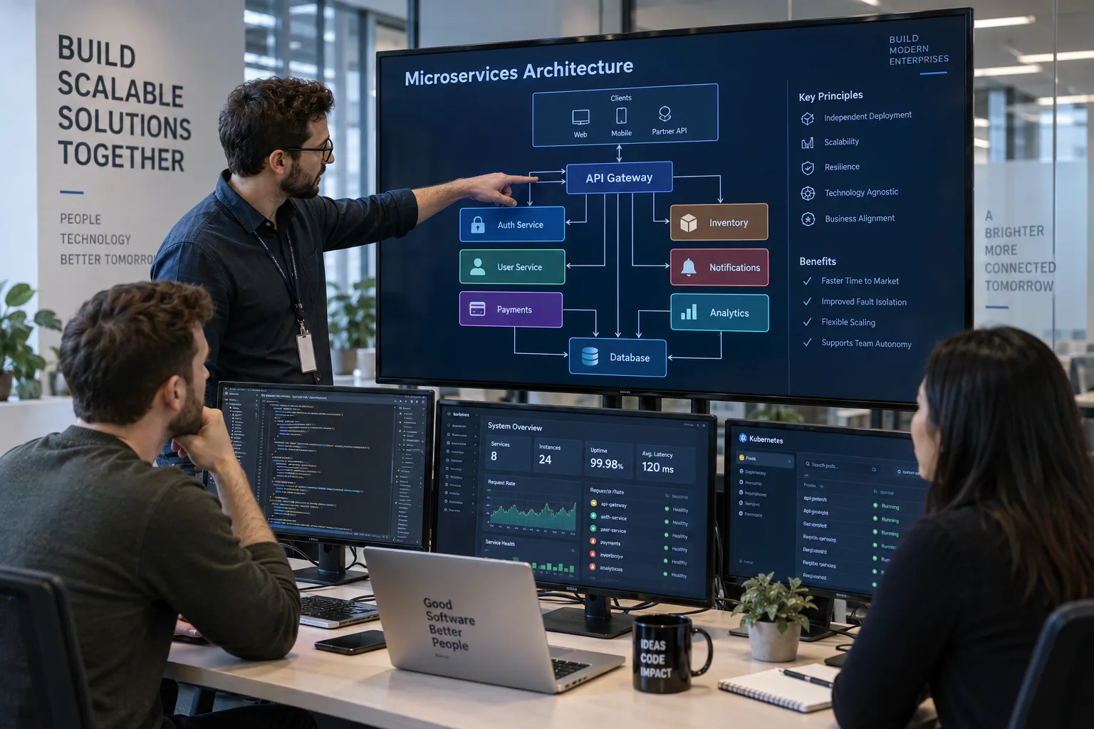 Colaboración en Arquitectura de Microservicios