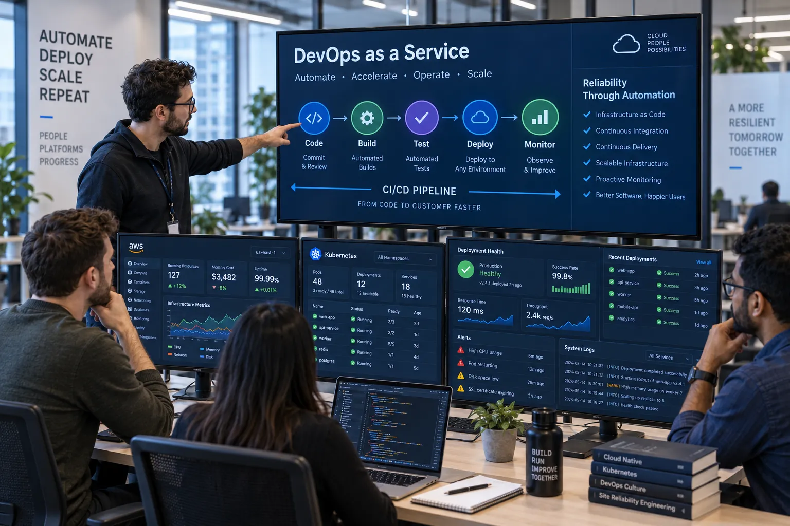 Reunión DevOps: automatizar, escalar y mejorar