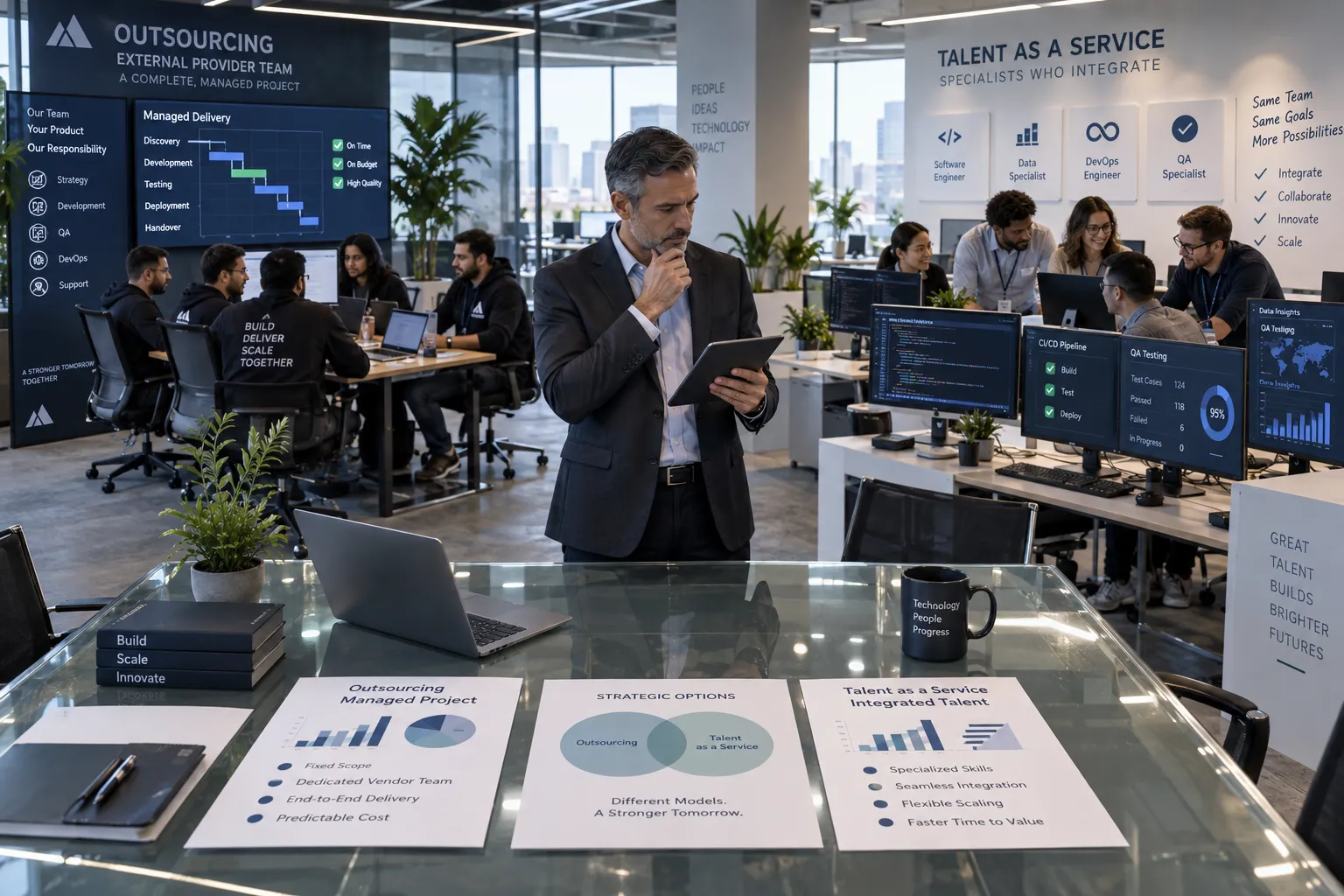 Comparación estratégica: outsourcing y talento integrado