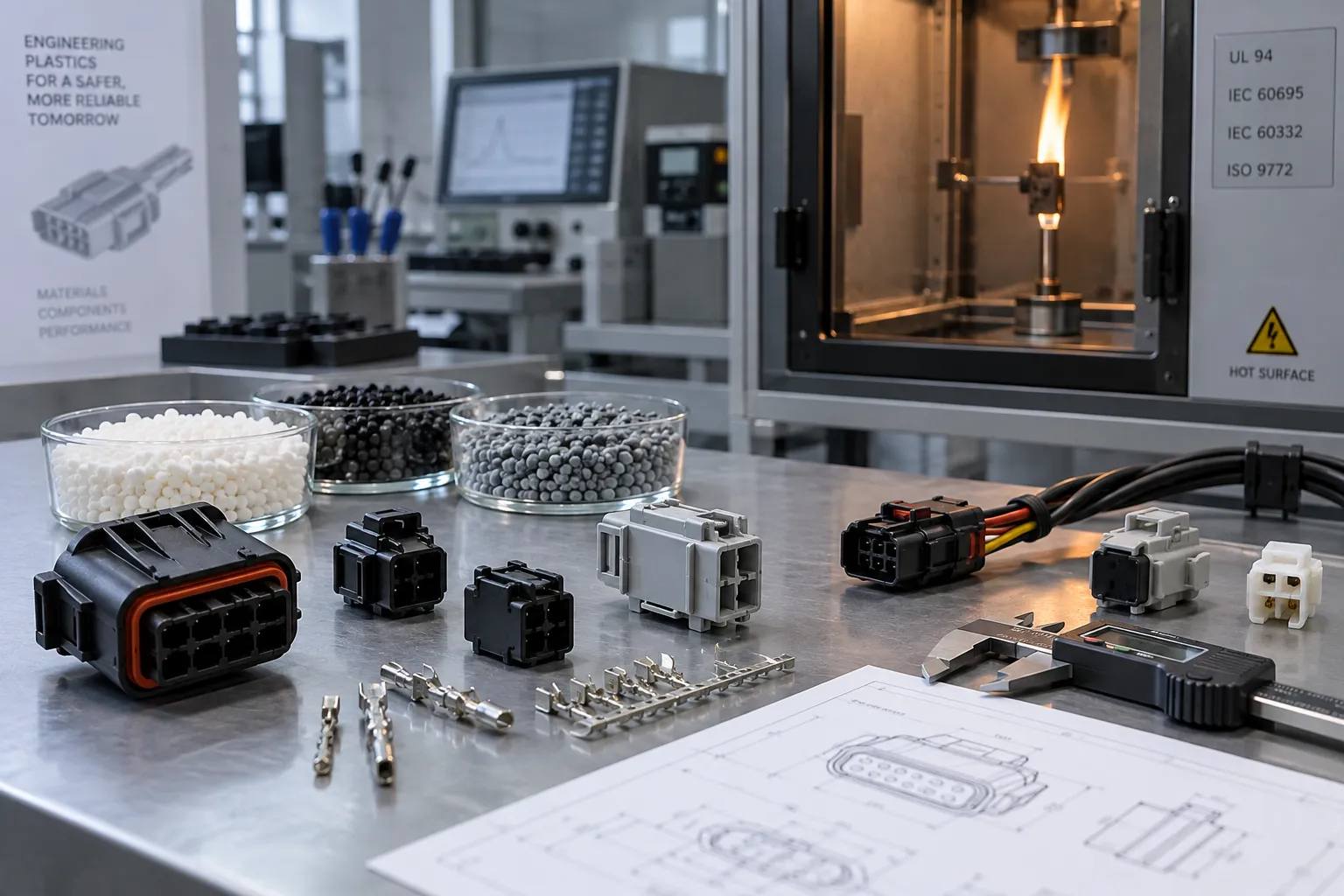 Laboratorio de pruebas de conectores eléctricos