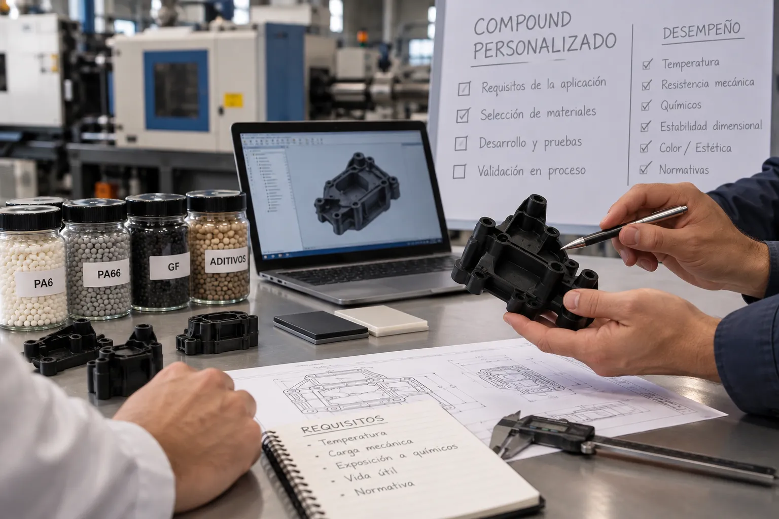 Colaboración en desarrollo de plásticos personalizados