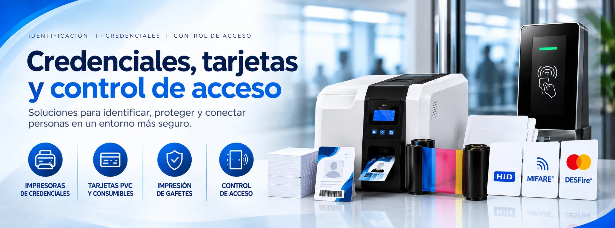 banner que muestra los elementos para realizar la credencialización y control de acceso