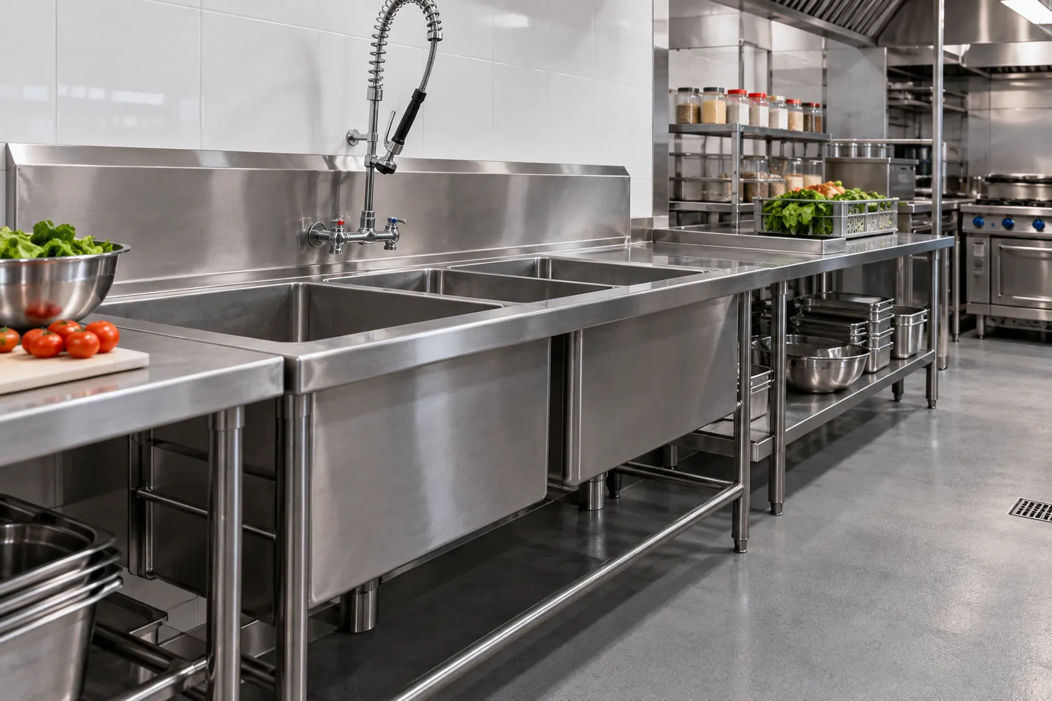 Tarjas de acero inoxidable para industria alimentaria