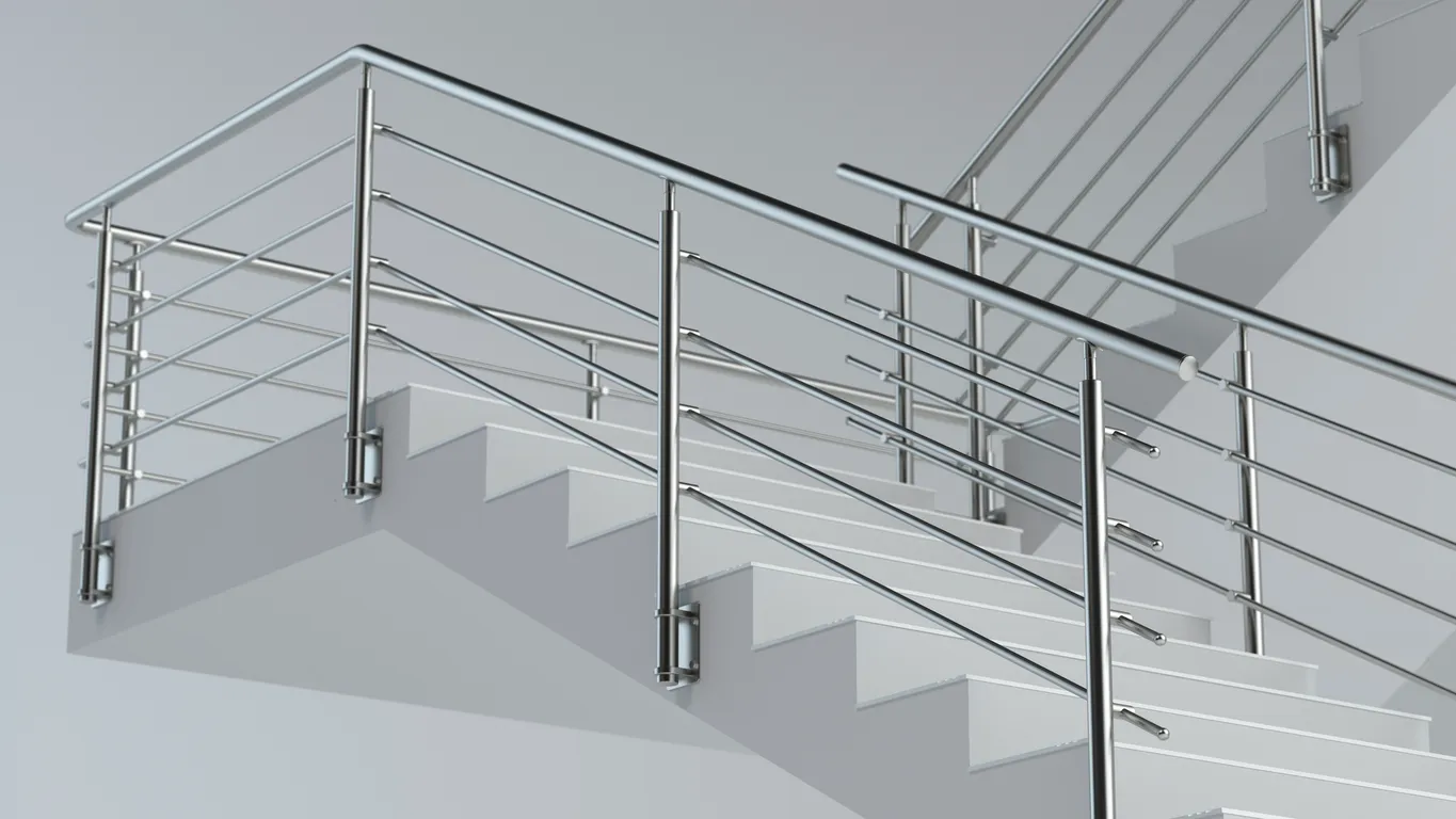 Escaleras y barandilla de acero inoxidable
