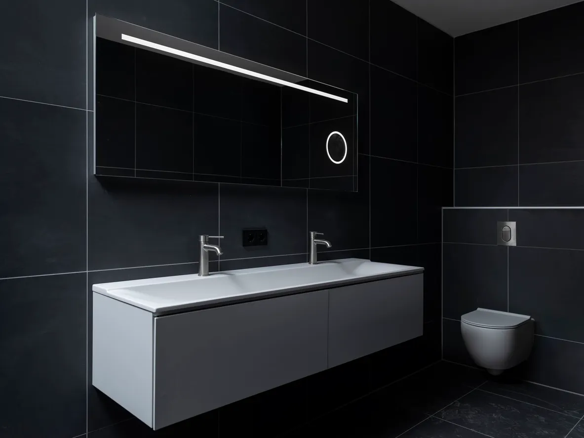 Espejo largo con luces LED grandes para cuerpo completo