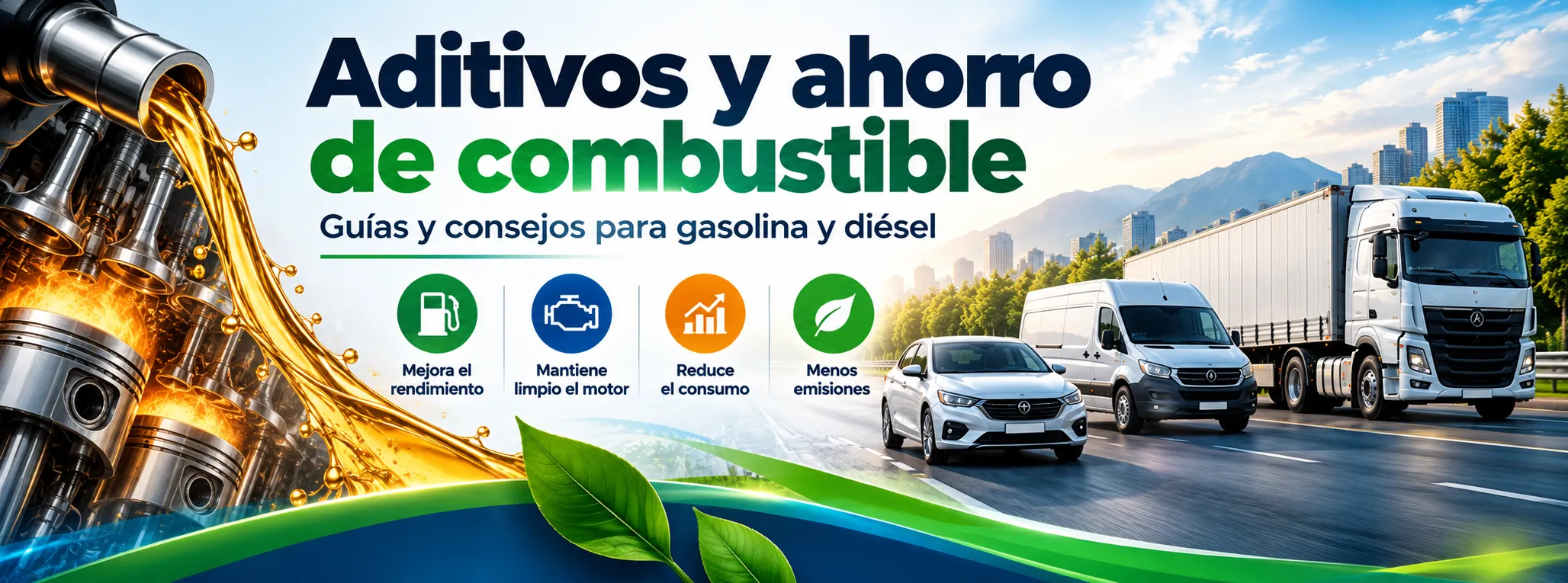 Banner para promocionar los aditivos para gasolina y diesel
