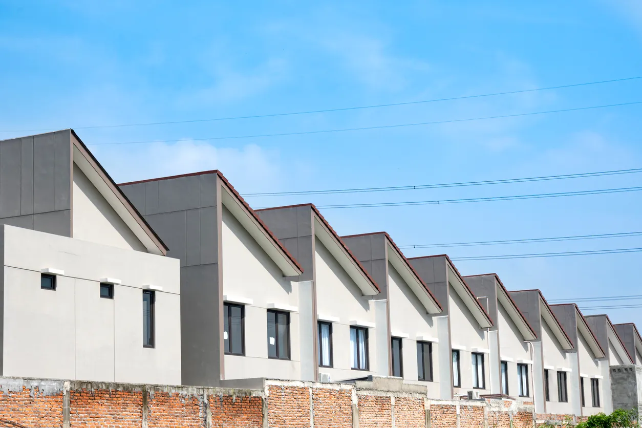 Casas residenciales en una zona habitacional