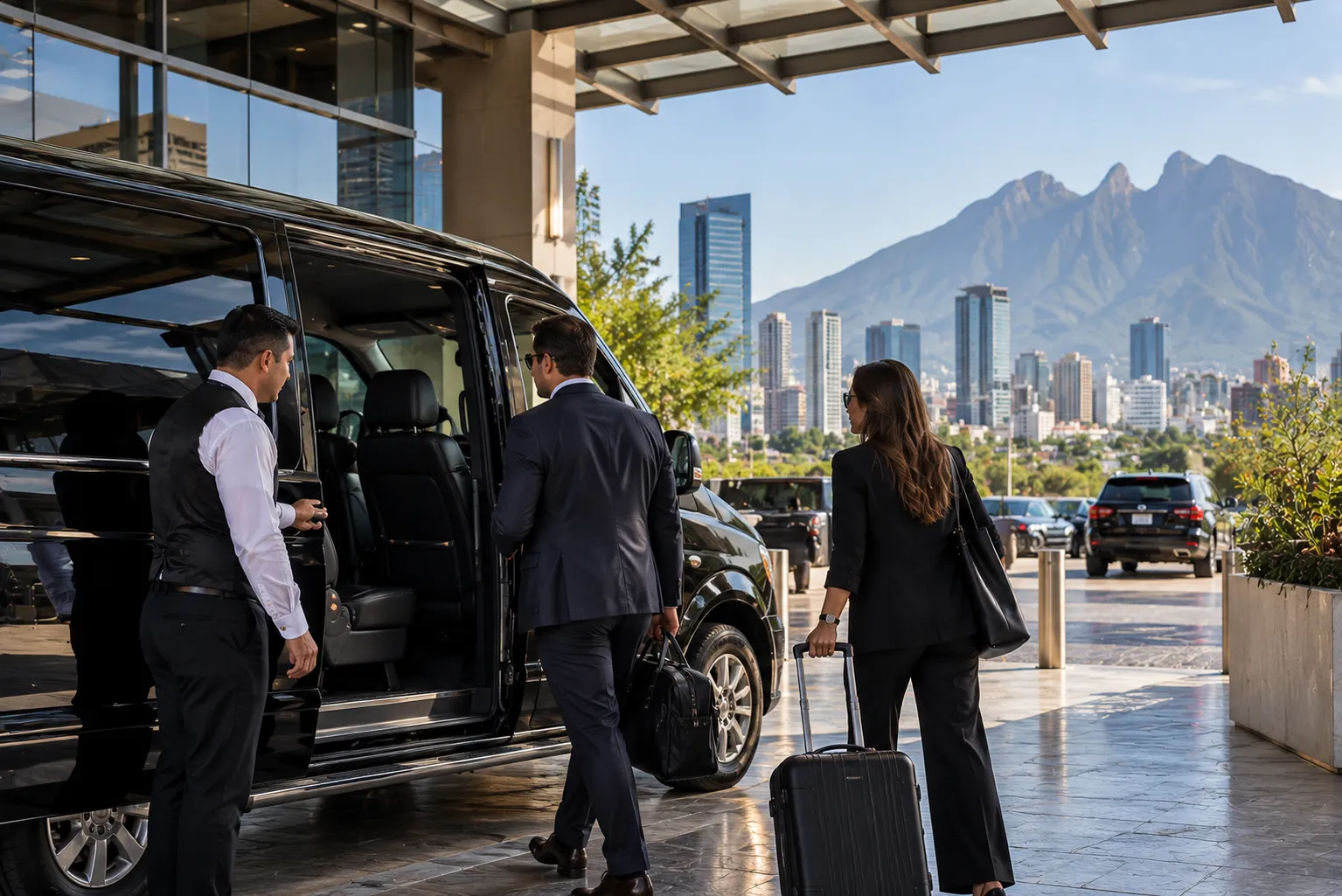 Traslado Ejecutivo con Montañas de Monterrey