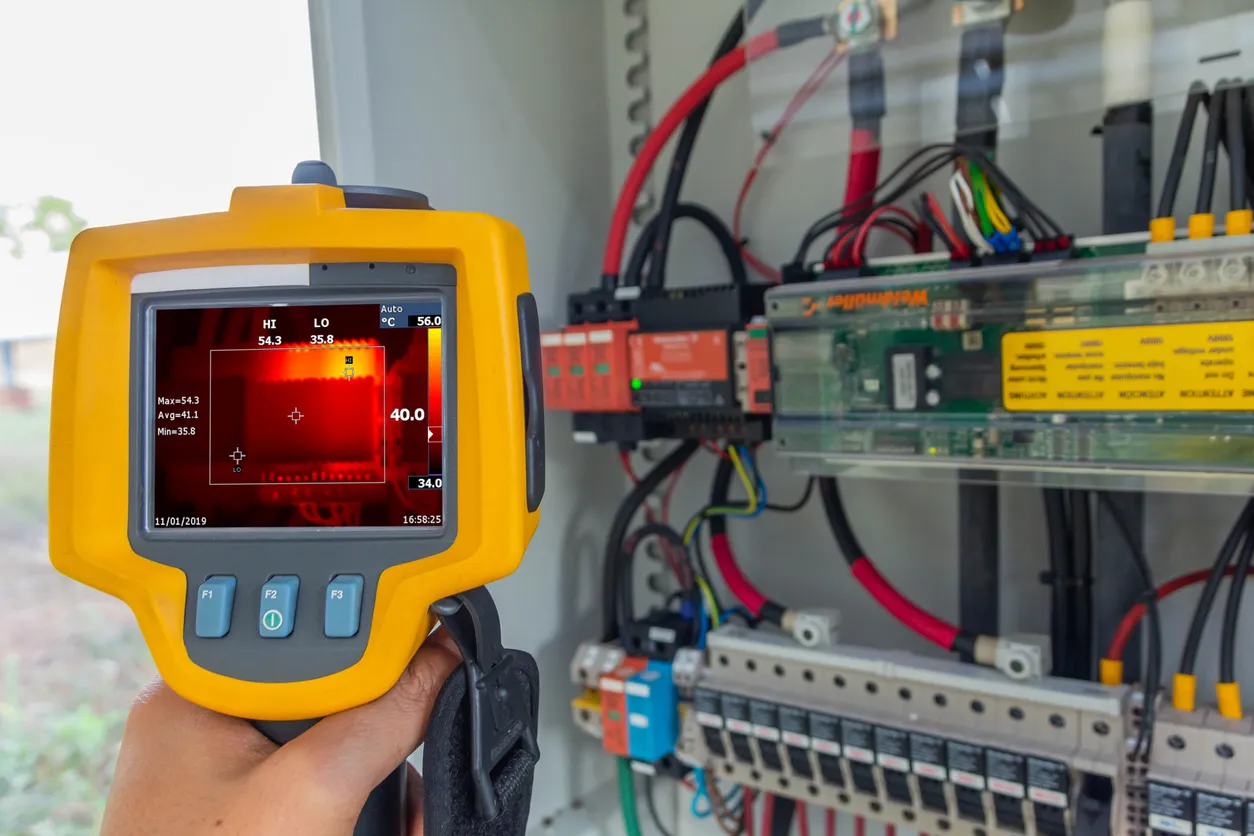 ThermoScan (cámara de imagen térmica), equipos industriales usados para el control de la temperatura interna de la máquina pa