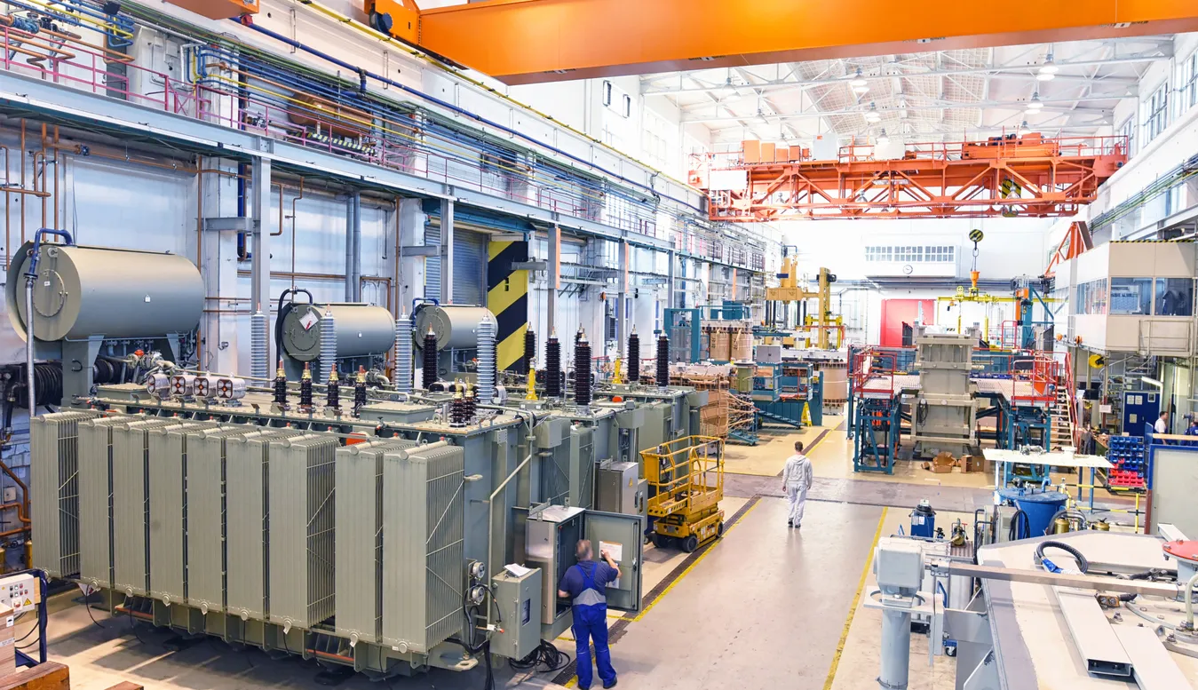 Fábrica industrial en ingeniería industrial para la fabricación de transformadores