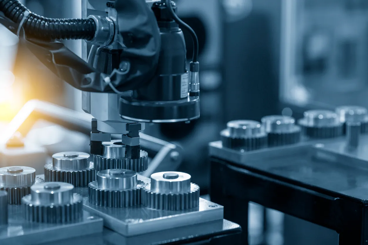 El proceso de manipulación de materiales de alta tecnología mediante un sistema robótico automatizado.