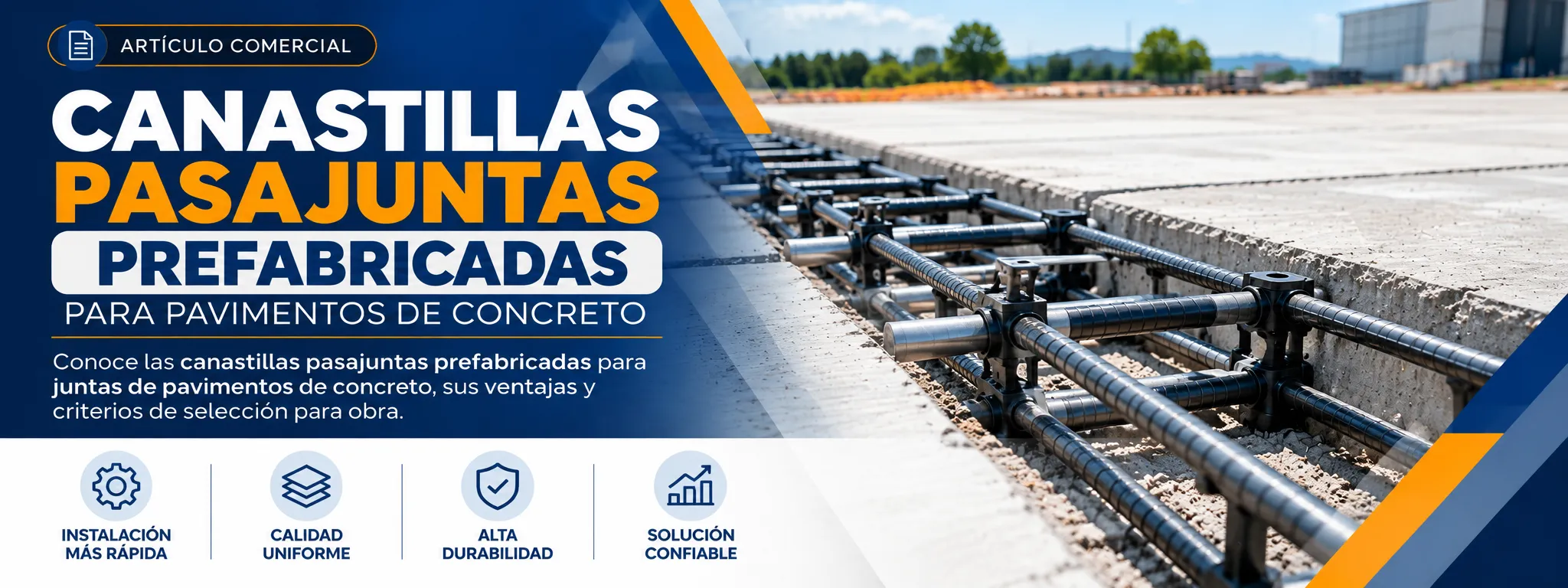 Canastillas pasajuntas para pavimento
