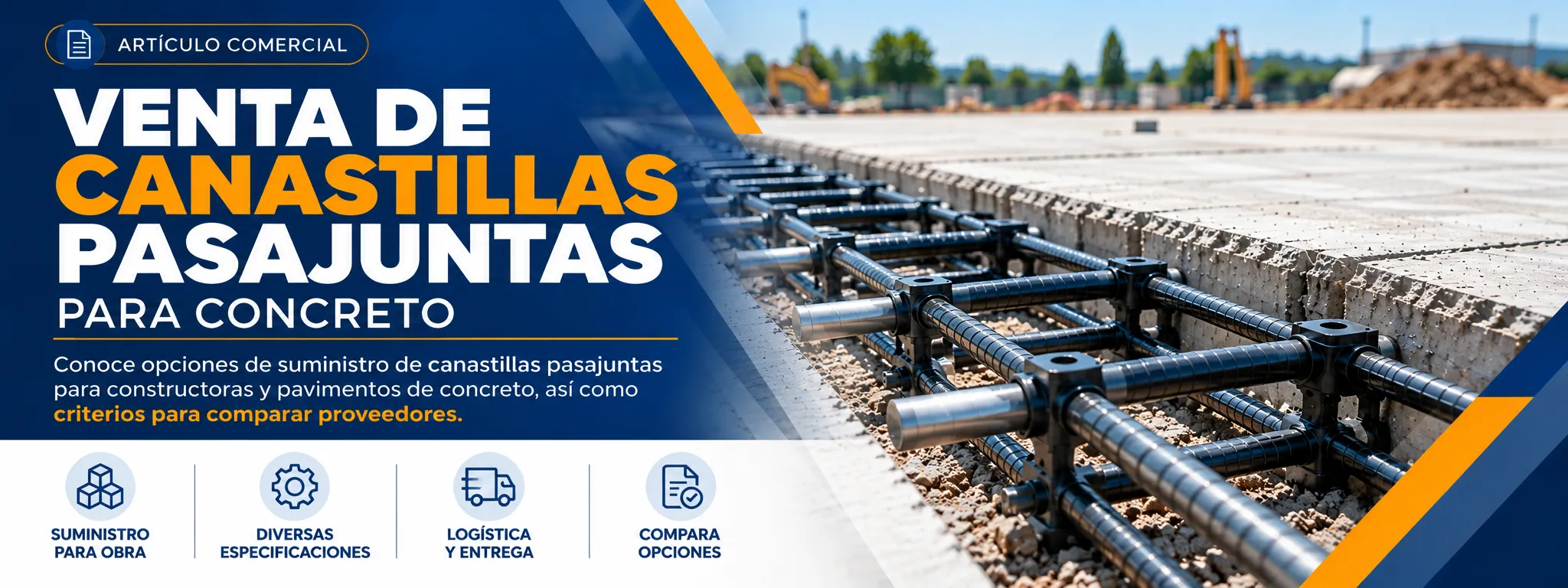 se muestra canastila pasajuntas en pavimento