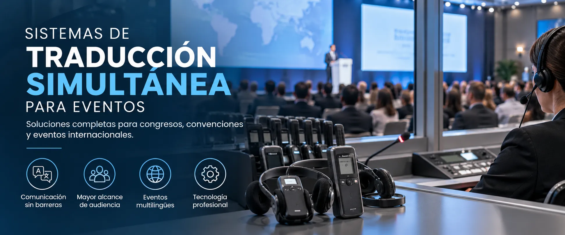 Sistemas de Traducción Simultánea en congreso 