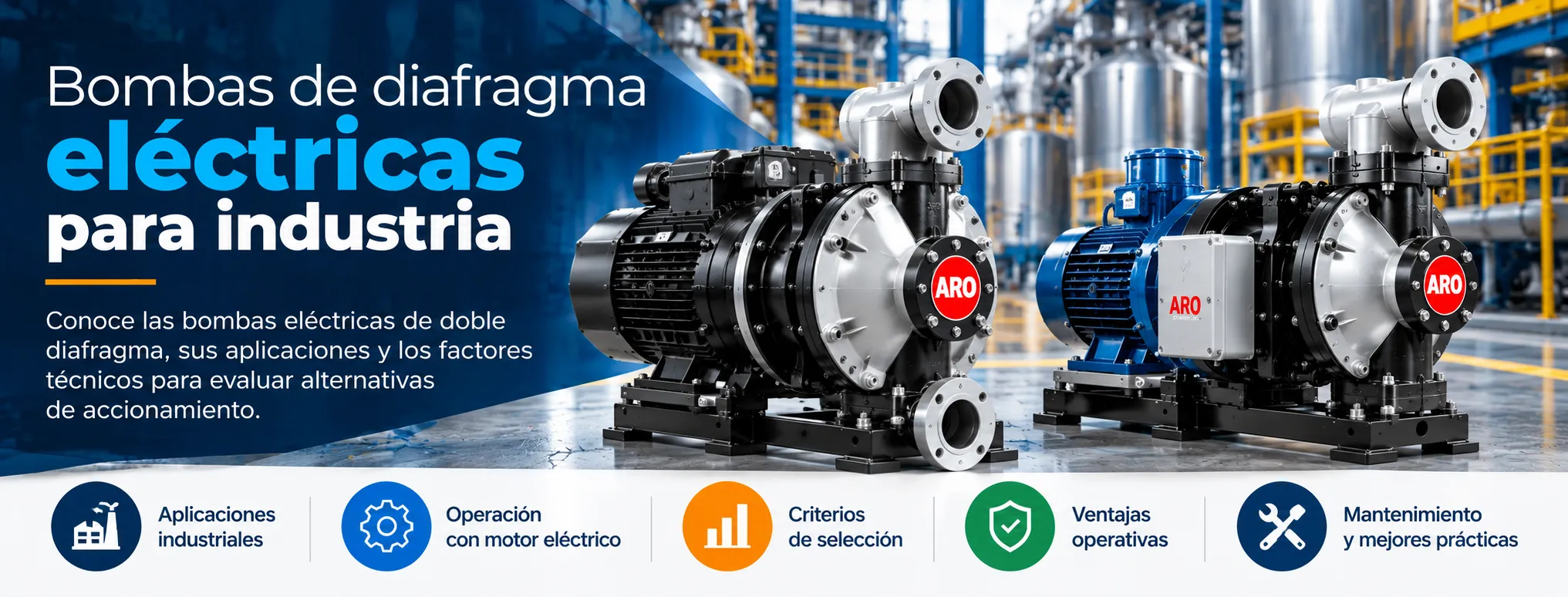 Bombas eléctricas de diafragma para procesos industriales