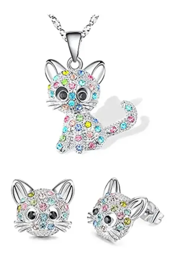 Set De Joyas De Unicornio Para Niñas – Collar, Pulsera, Anillo Y Pendientes, Ideal Para Disfraces Y Fiestas De Princesas