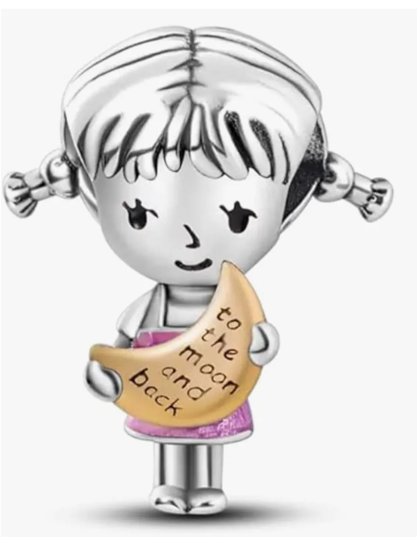 Charm de Plata 925 con Leyenda "Luna Love You" para Mujer | Mayoreo MM